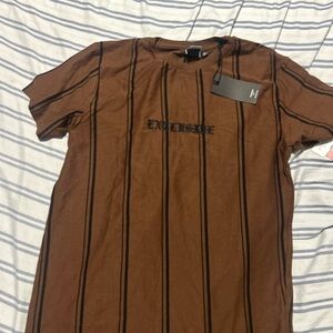 Brown Striped Men's Shirt